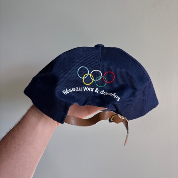 vintage BELL OLYMPICS french dad hat trucker hat strapback cap - Picture 2 of 6